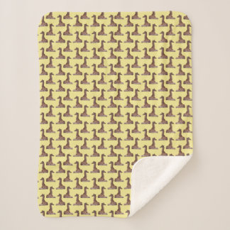 Cobertor Sherpa de Frenesi de Girafa Bebê (Amarelo