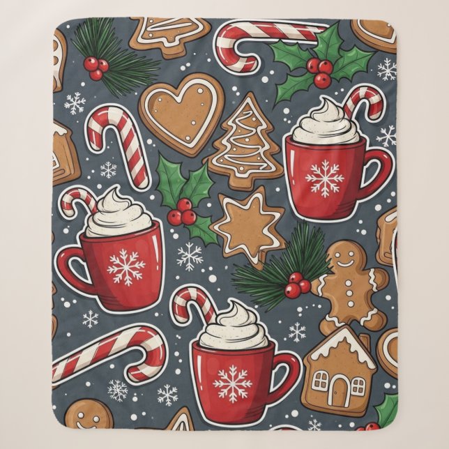 Cobertor Sherpa de Natal (Frente)