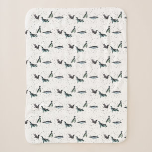 Cobertor Sherpa de Pinguins Borbulhantes (escolha 