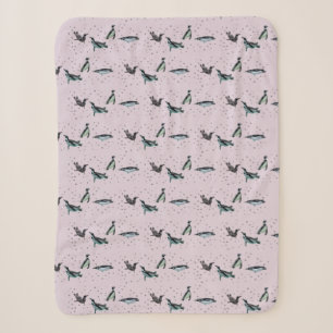 Cobertor Sherpa de Pinguins Borbulhantes (Rosa Emp