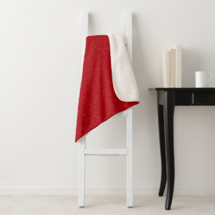Cobertor Sherpa de Textura Vermelha de Tomate – Pe