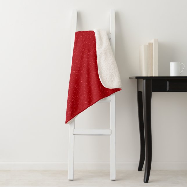 Cobertor Sherpa de Textura Vermelha de Tomate – Pe (In Situ)