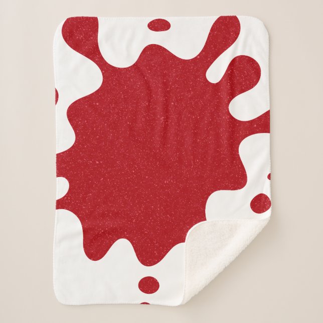 Cobertor Sherpa de Tomate Vermelho e Branco Person (Frente)