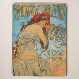 Cobertor Sherpa Dealers de carruagem por Alphonse Mucha (1902)