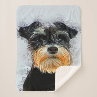 Cobertor Sherpa Décor Banket | Pão-Cão | Cute Schnauzer