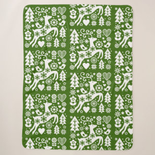 Cobertor Sherpa Decor de Natal Nórdico Tradicional