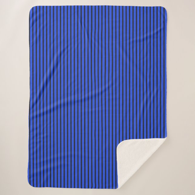 Cobertor Sherpa 🌀 Decoração de Casa Textura Costeira com Listras  (Frente)
