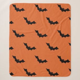 Cobertor Sherpa Decoração de Halloween de Morcego Assustador