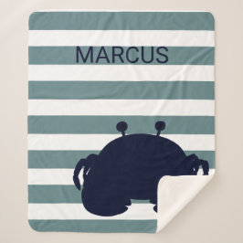 Cobertor Sherpa Decoração náutica bonito do berçário do oceano do