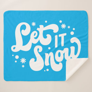 Cobertor Sherpa Deixe-o nevar Design de inverno