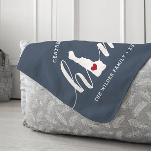 Cobertor Sherpa Delaware Home State Personalizado