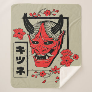 Cobertor Sherpa demônio japonês