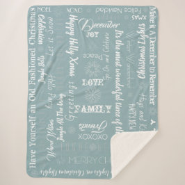 Cobertor Sherpa Desejos de Natal Personalizados