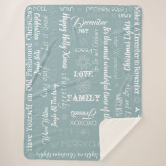Cobertor Sherpa Desejos de Natal Personalizados