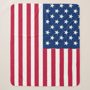 Cobertor Sherpa Desenho de Orgulho da Bandeira Americana dos EUA