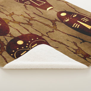 Cobertor Sherpa Desenho tribal abstrato africano