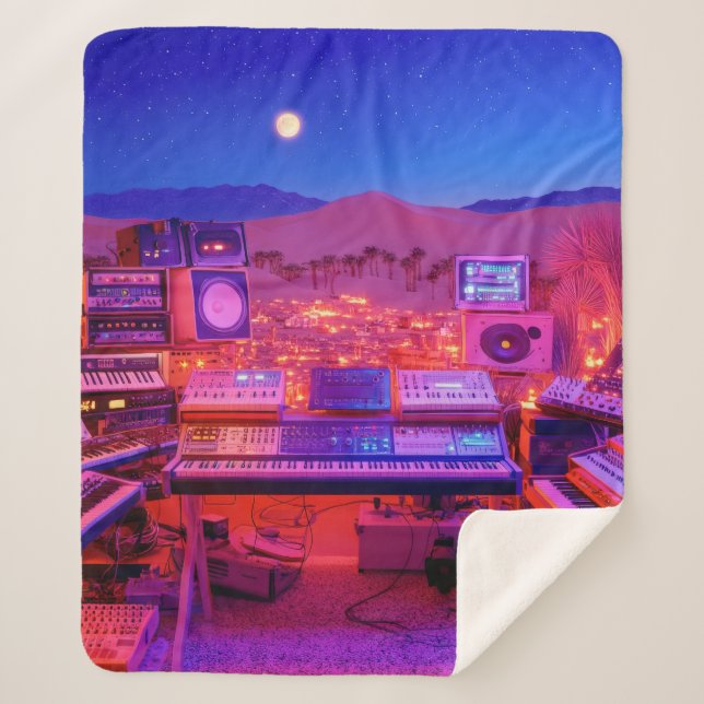 Cobertor Sherpa Desert Music Studio (Frente)