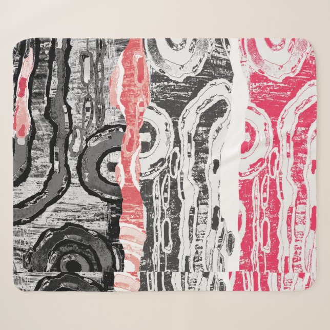 Cobertor Sherpa – Design Abstrato Friction Lands (Frente (Horizontal))