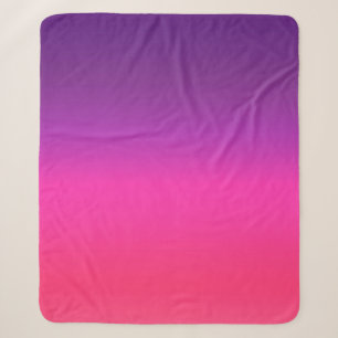 Cobertor Sherpa Design abstrato neon Purple e cor-de-rosa ombre