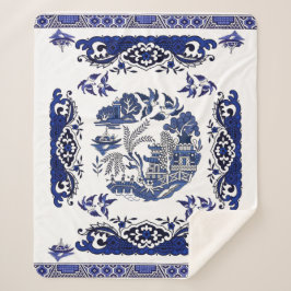 Cobertor Sherpa Design Azul clássico