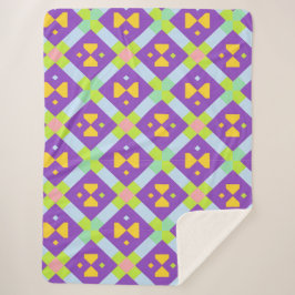 Cobertor Sherpa Design de abstrato geométrico colorido