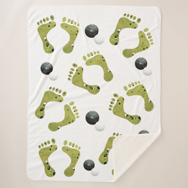 Cobertor Sherpa Design De Boliche Novelty, Grande Sherpa Blanket. (Frente)