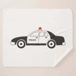 Cobertor Sherpa Design de Carro da Polícia de Brinquedos