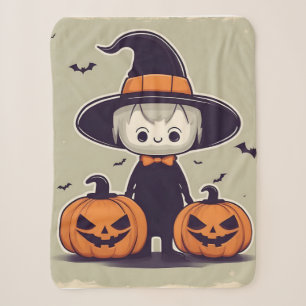 Cobertor Sherpa design de decoração de Halloween