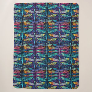 Cobertor Sherpa Design de Dragonfly de vidro