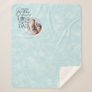 Cobertor Sherpa Design de Foto com Caligrafia para Chamada de Aniv