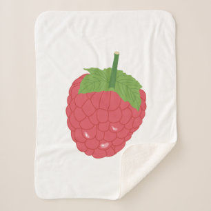Cobertor Sherpa Design de Fruta de framboesa
