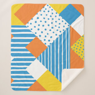 Cobertor Sherpa Design de Fundo Abstrato de Vintage Geométrico