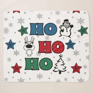 Cobertor Sherpa Design de Natal Ho-Ho
