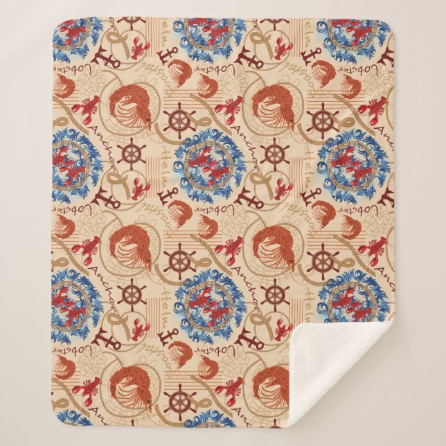 Cobertor Sherpa Design de núcleo do Crustáceo (Frente)