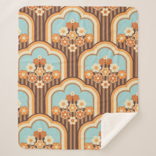 Cobertor Sherpa design de papel de parede, sem costura, da década
