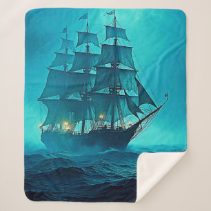 Cobertor Sherpa Design de Voyage no Oceano Incrivelmente Bonito