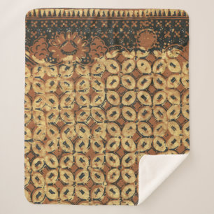 Cobertor Sherpa Design do padrão de arte do café Bean Batik