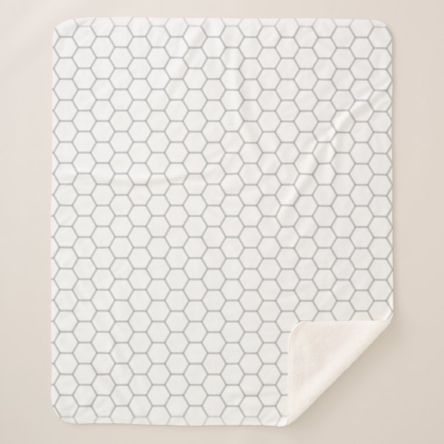 Cobertor Sherpa Design do padrão Honeycomb (Frente)