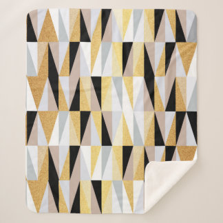 Cobertor Sherpa design escandinava triângulo uniforme vin