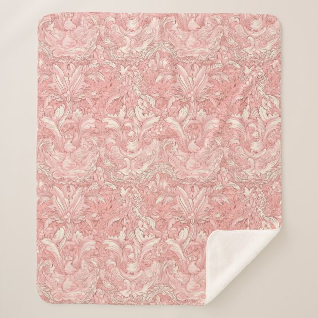 Cobertor Sherpa Design Francês Parisiense Rosa Bonito (Frente)