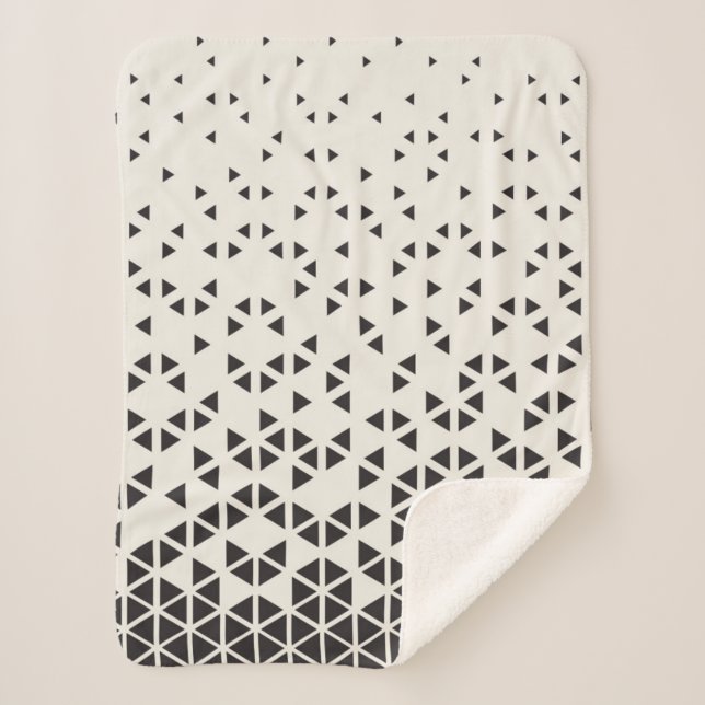 Cobertor Sherpa Design geométrico abstrato (Frente)