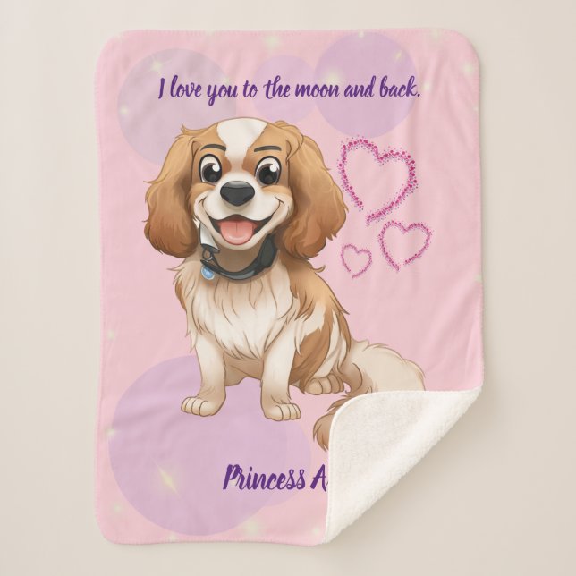 Cobertor Sherpa Design personalizado do Blenheim Cavalier   (Frente)