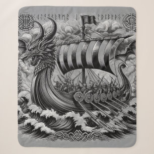 Cobertor Sherpa design viking