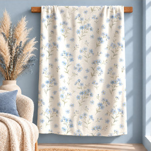 Cobertor Sherpa Deslumbrante Decoração de Flores Silvestres Cottag