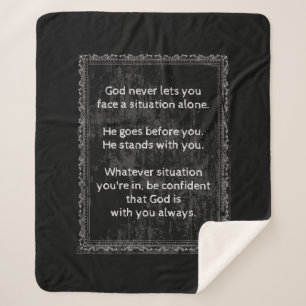 Cobertor Sherpa Deus está sempre com você. Nunca está sozinho
