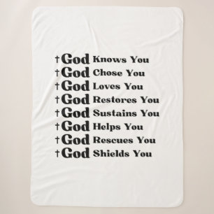 Cobertor Sherpa Deus O Conhece, Te Ama, Restaura E Resgate
