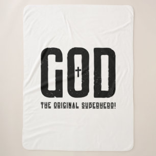 Cobertor Sherpa Deus, o Super Herói Original da Cruz Bíblica