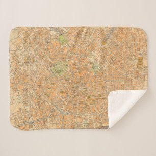 Cobertor Sherpa Di Milão de Pianta - mapa de Milão, Italia