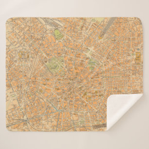 Cobertor Sherpa Di Milão de Pianta - mapa de Milão, Italia