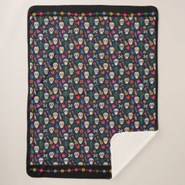 Cobertor Sherpa Dia De Los Muertos